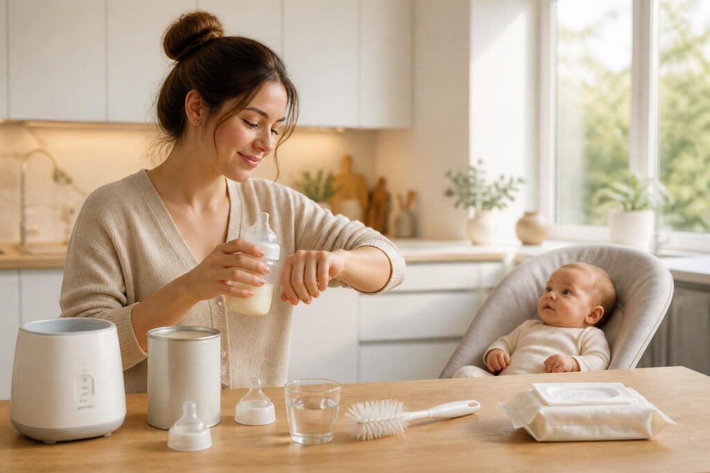 découvrez nos conseils pour bien préparer le biberon et nourrir votre nourrisson en toute sécurité, assurant un allaitement au biberon serein et adapté aux besoins de votre bébé.