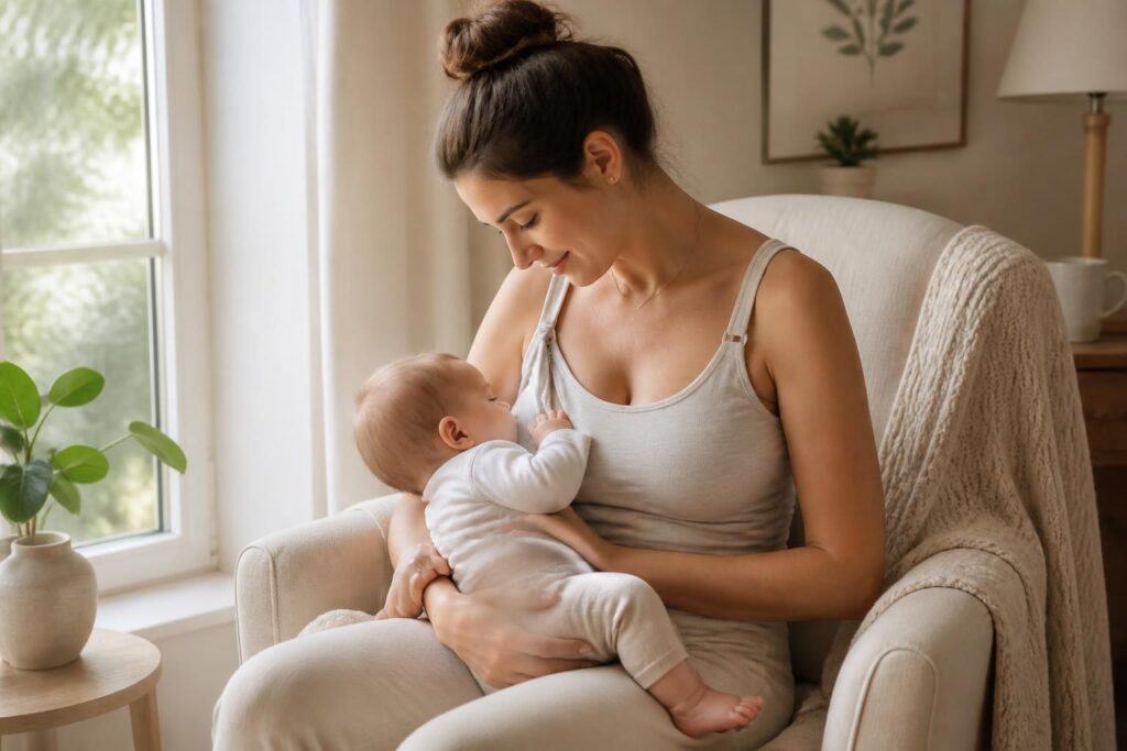 découvrez notre débardeur d’allaitement alliant confort et style, idéal pour les mamans modernes qui souhaitent rester élégantes tout en facilitant l’allaitement au quotidien.
